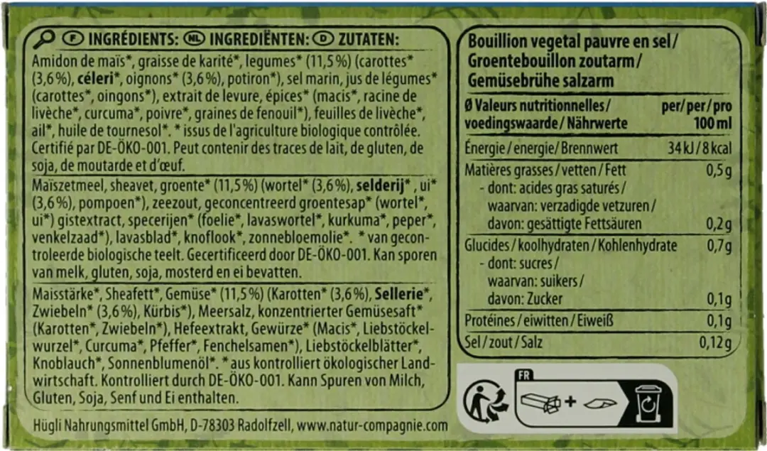 Natur Compagnie Groentebouillon 8 Stuks - 68g - afbeelding 3 van 6