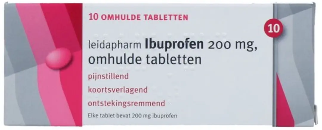 Leidapharm Ibuprofen 200mg - 10 Tabletten - afbeelding 2 van 2