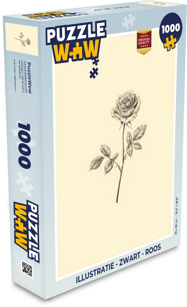 PuzzleWow Legpuzzel Roos 1000 Stuks - MPN 8721173241602