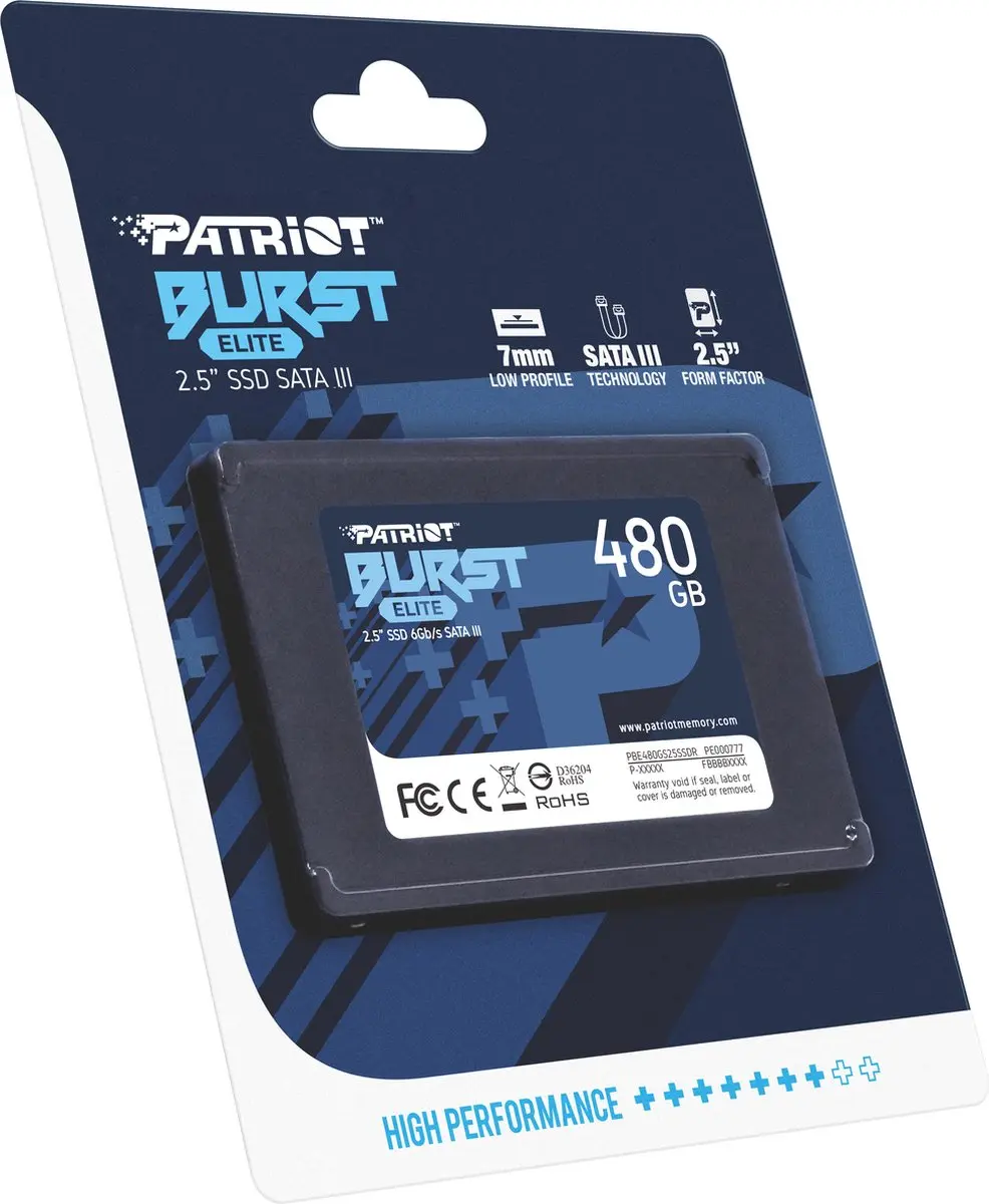 Patriot Burst Elite PBE480GS25SSDR SSD - 480GB - 2,5 inch