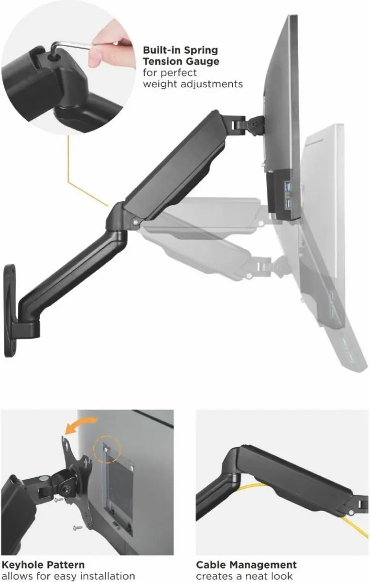 Equip 650138 Schermtafel Support 32" - Zwart - afbeelding 2 van 6