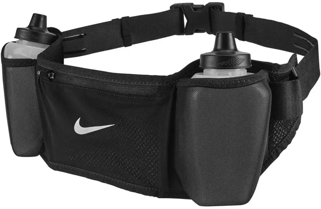 Nike Flex Stride Double Bottle Belt - 710ml Heuptas - Zwart - afbeelding 2 van 2