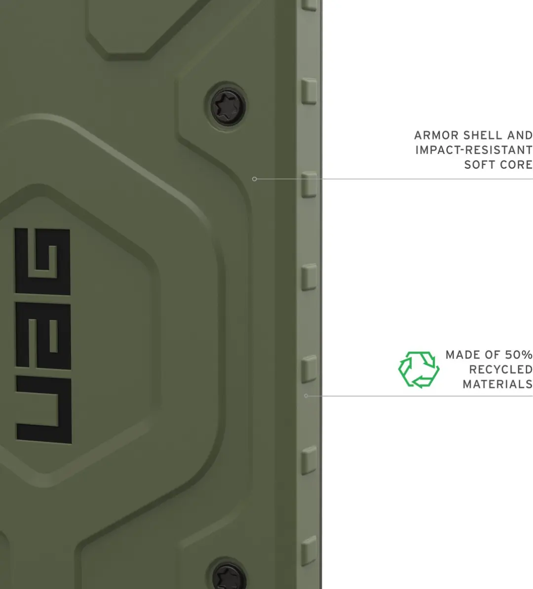 Urban Armor Gear Pathfinder Backcover S26 Plus - Groen - 214531117272 - afbeelding 5 van 6