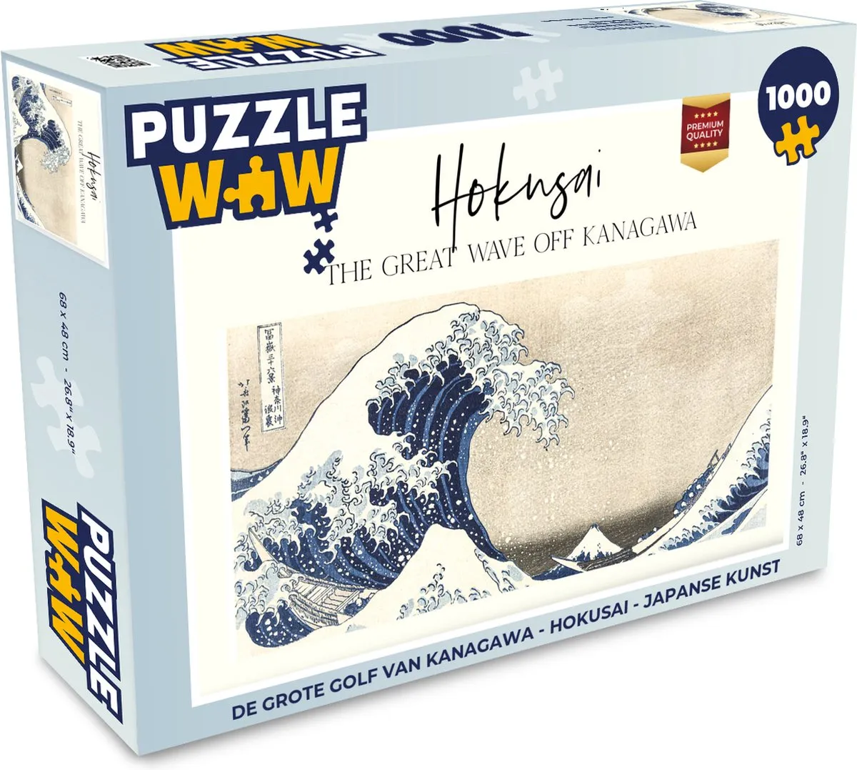PuzzleWow De Grote Golf van Kanagawa Legpuzzel 1000 Stuks