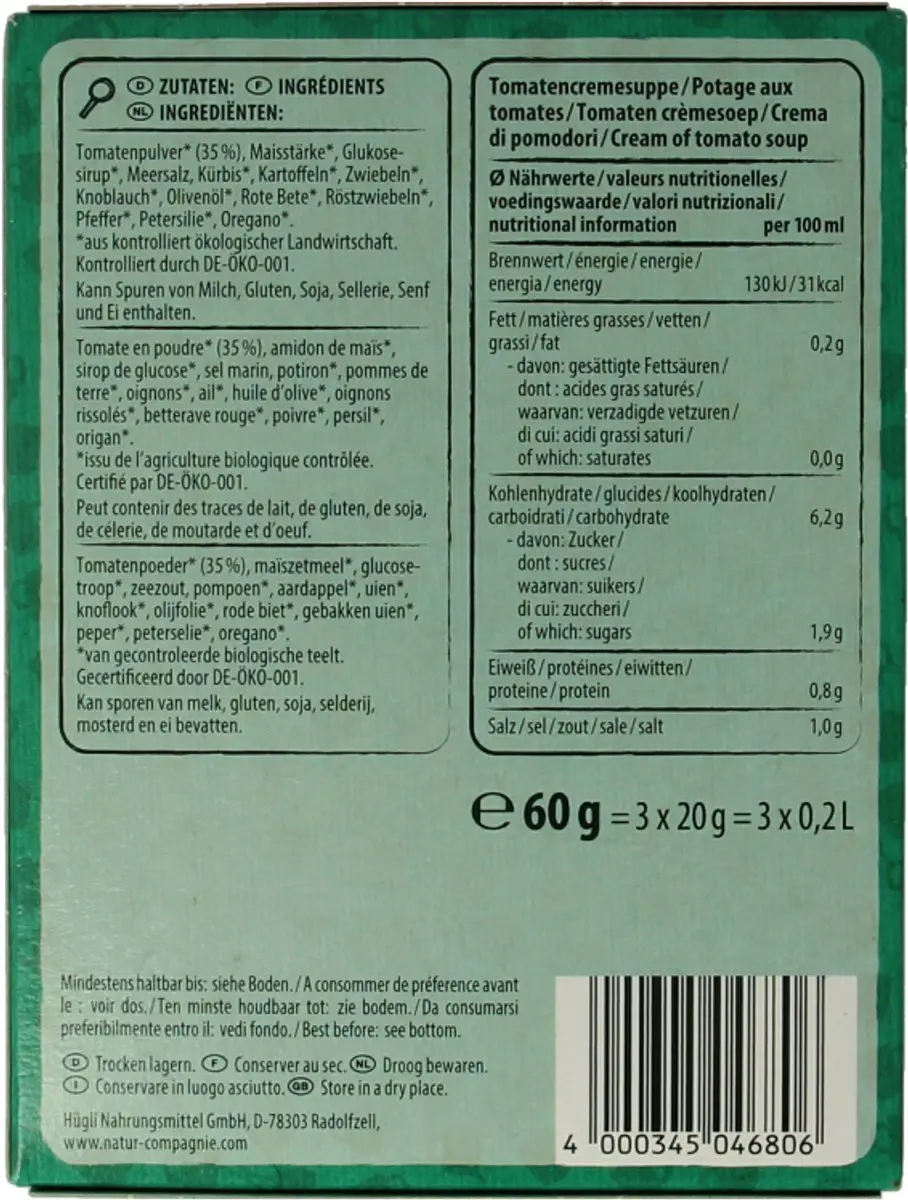 Natur Compagnie Fixe Tasse Tomatensoep - afbeelding 2 van 6