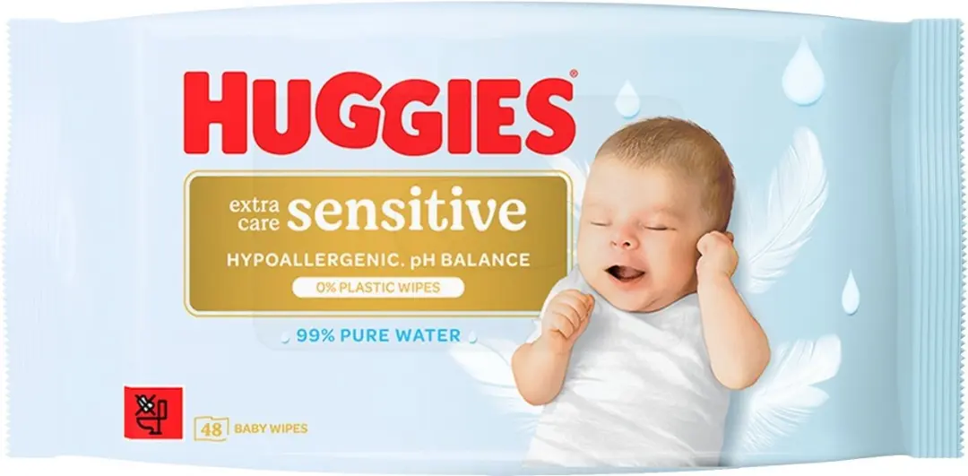 Huggies Extra Care Sensitive Billendoekjes 48 Stuks