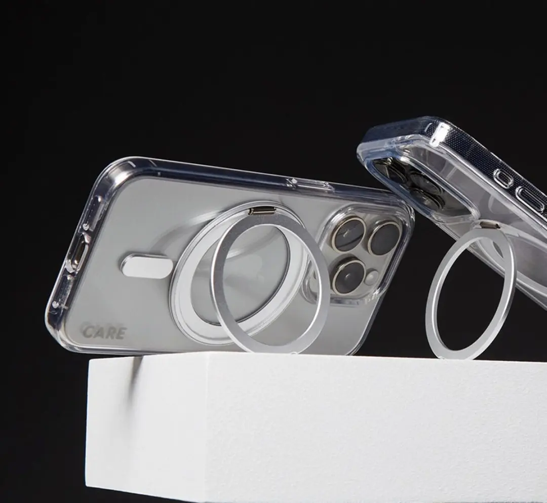 PanzerGlass CARE Feature Case iPhone 16 Pro 1326 - Transparant - Zilver Kickstand & MagSafe - afbeelding 3 van 6