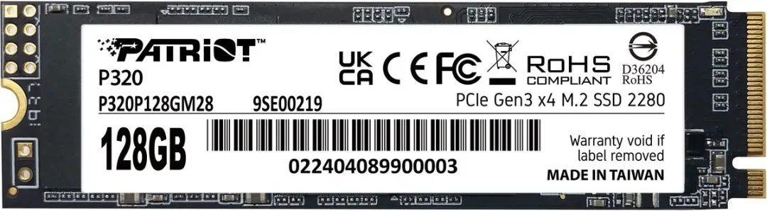 Patriot Memory P320 128 GB M.2 PCI Express 3.0 NVMe