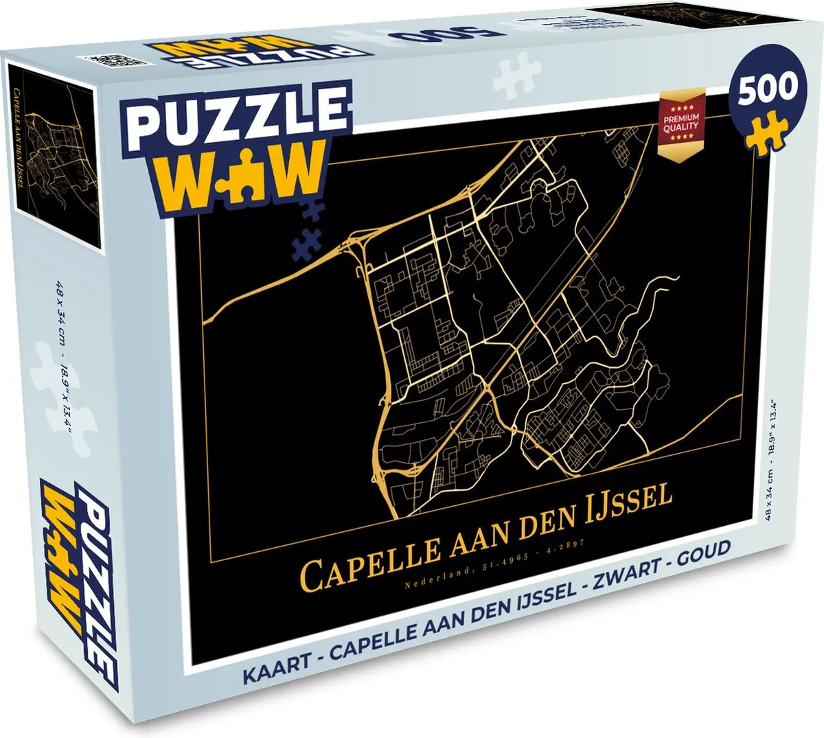 PuzzleWow Legpuzzel Capelle aan den IJssel 500 Stuks - Multicolor