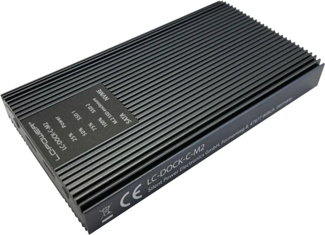 LC Power LC-DOCK-C-M2 Dockingstation - USB 3.2 Gen 2x1 - NVMe/SATA - Antraciet - afbeelding 6 van 6