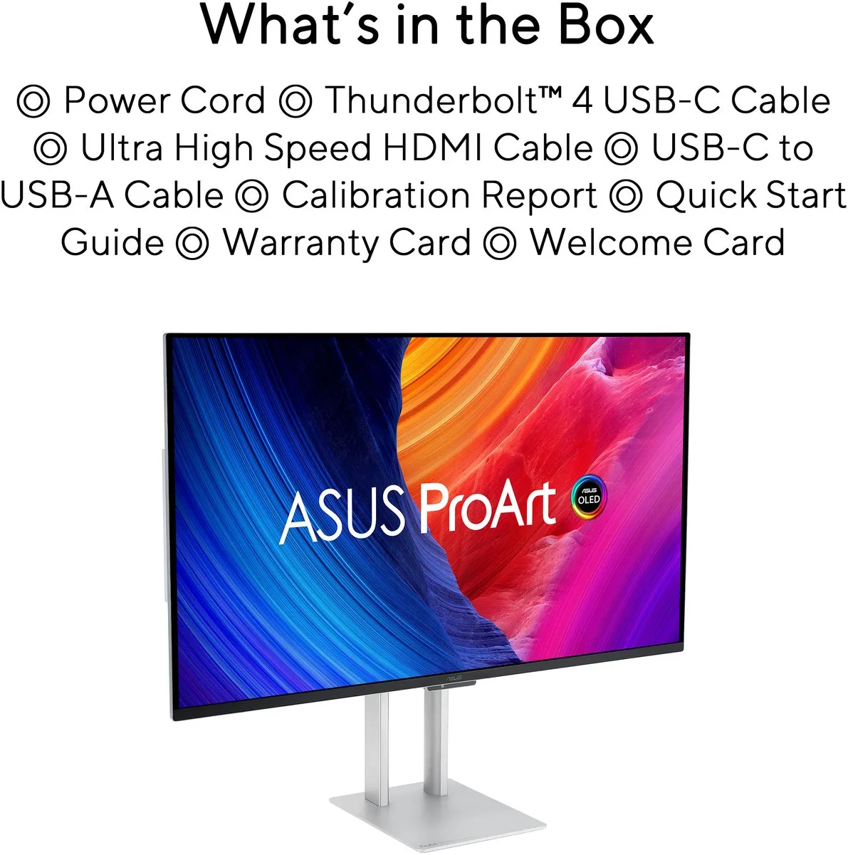 ASUS ProArt PA32UCDM OLED Monitor - 4K 240Hz 32" - USB-C 96W