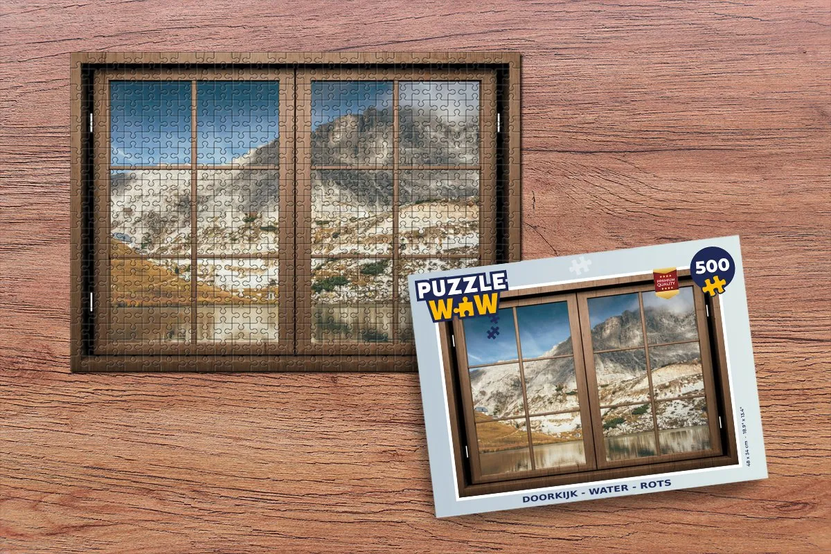 PuzzleWow Doorkijk Water Rots Legpuzzel 500 Stuks - Multicolor