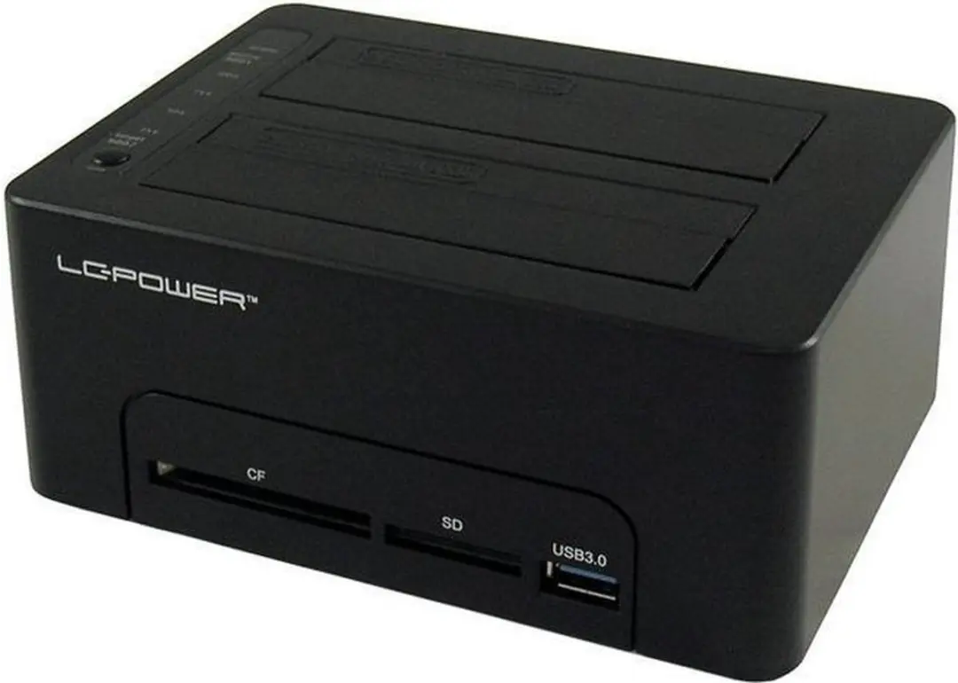 LC-POWER® LC-DOCK-U3-CR basisstation voor opslagstations USB 3.0 Type-A Zwart