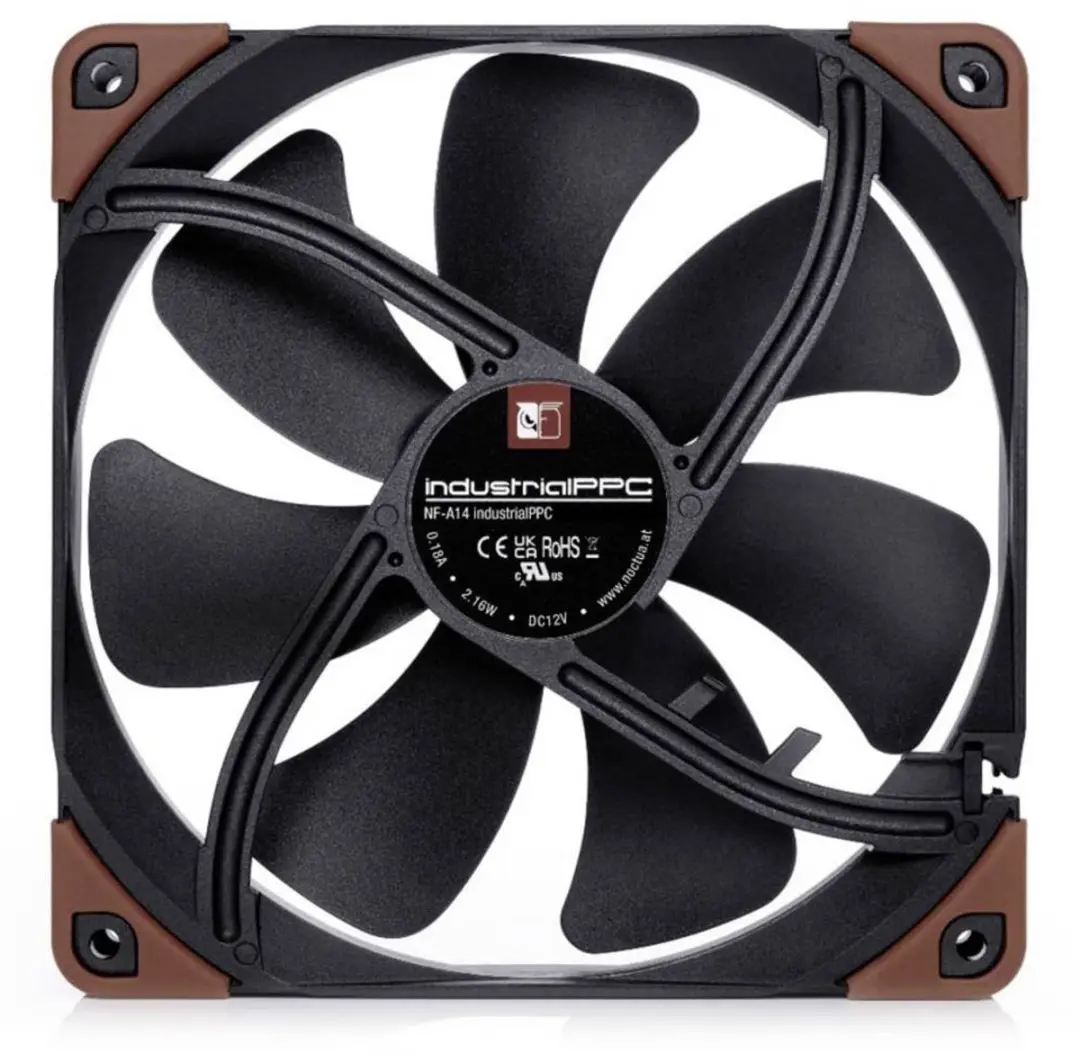 Noctua NF-A14 industrialPPC-24V-2000 PC-Ventilator 140mm - Zwart - afbeelding 2 van 4