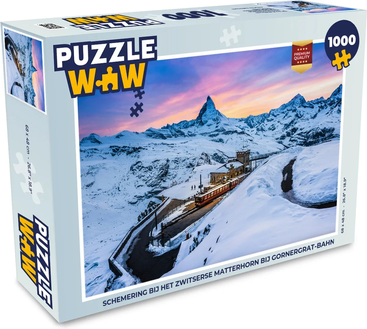 PuzzleWow Legpuzzel Matterhorn Gornergrat 1000 Stuks - Multicolor