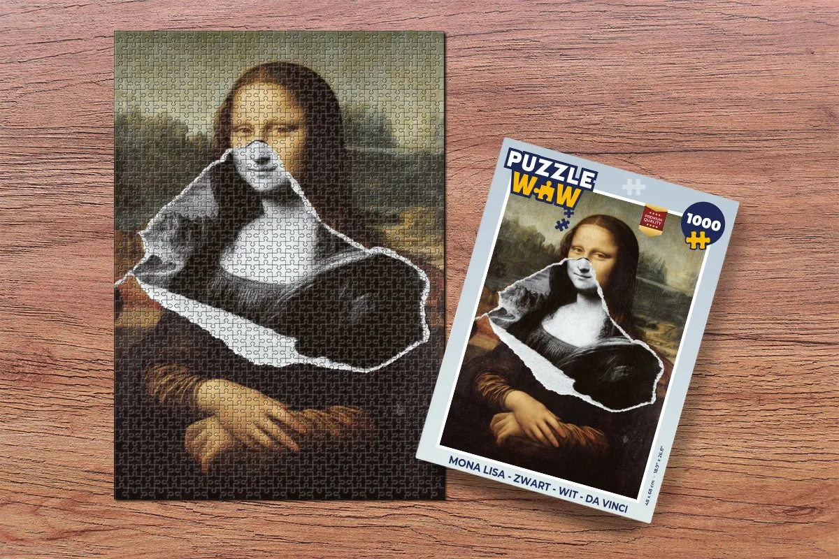 PuzzleWow Mona Lisa Legpuzzel 1000 Stuks - Multicolor