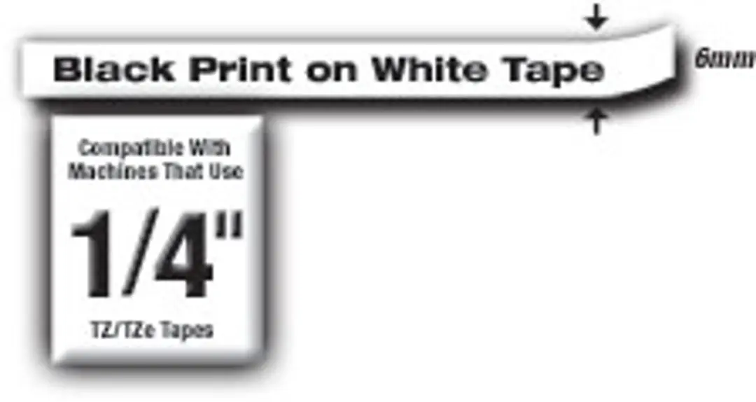 Brother TZE211 Tape - 6mm x 8m - Zwart op wit - afbeelding 6 van 6