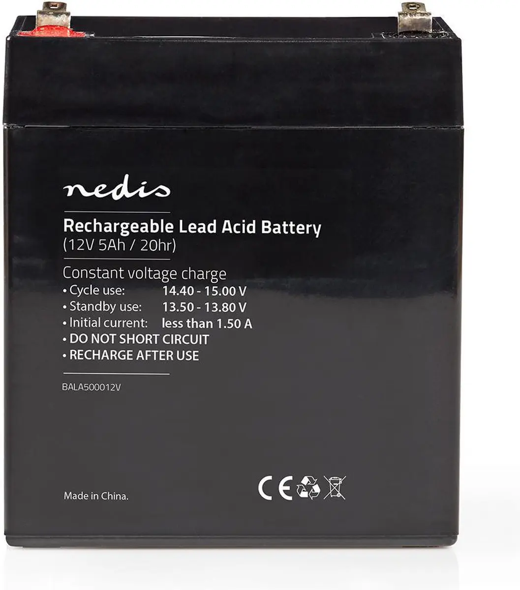 Nedis Oplaadbare Loodaccu BALA500012V 12V 5000mAh