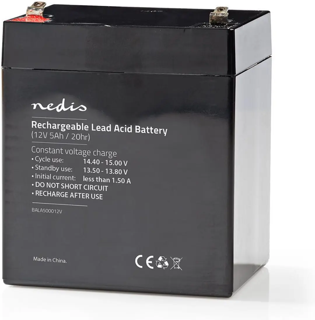 Nedis Oplaadbare Loodaccu BALA500012V 12V 5000mAh - Universeel - afbeelding 4 van 6