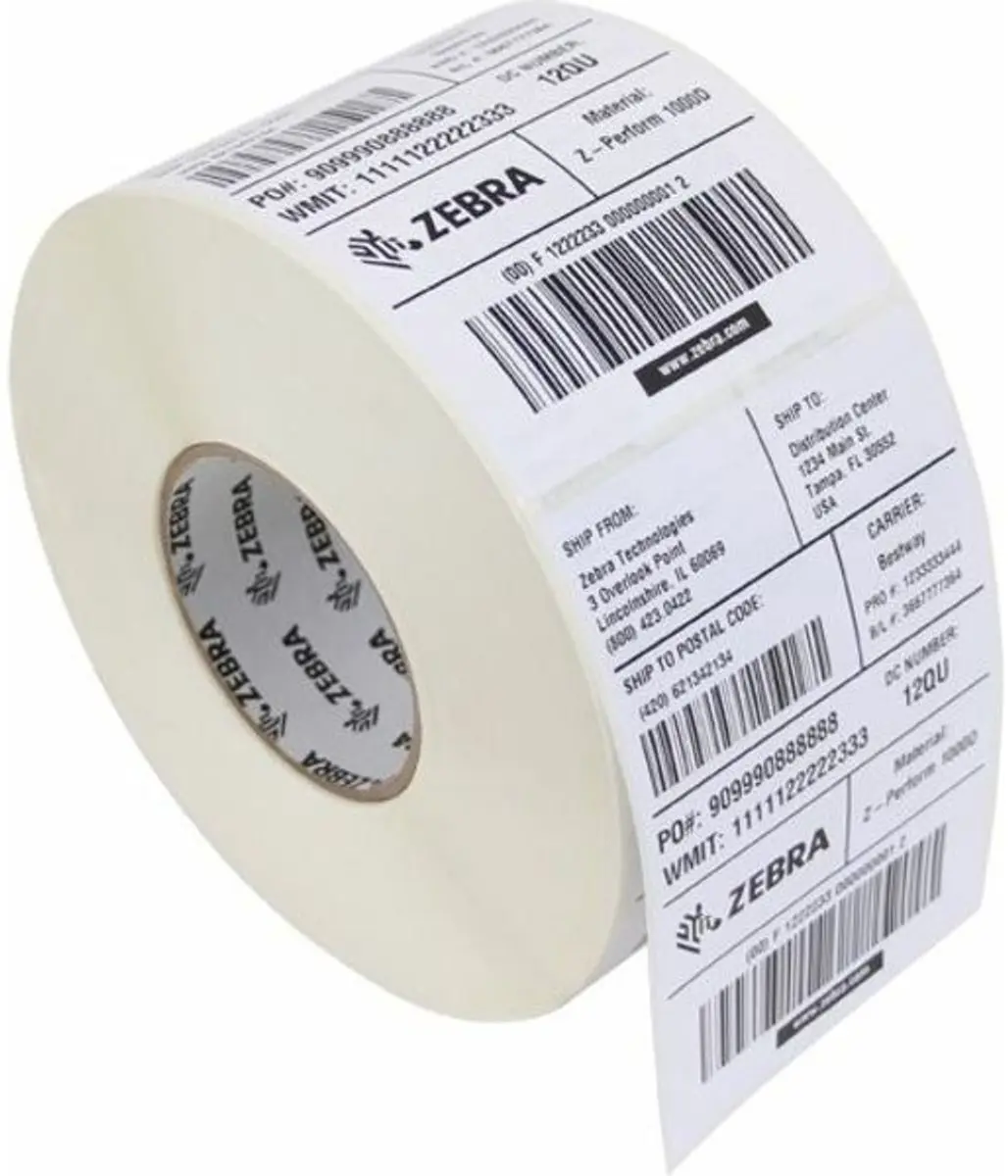 Zebra Z-Perform 1000D 3004861-T - 10 Stuks - Wit - afbeelding 4 van 4