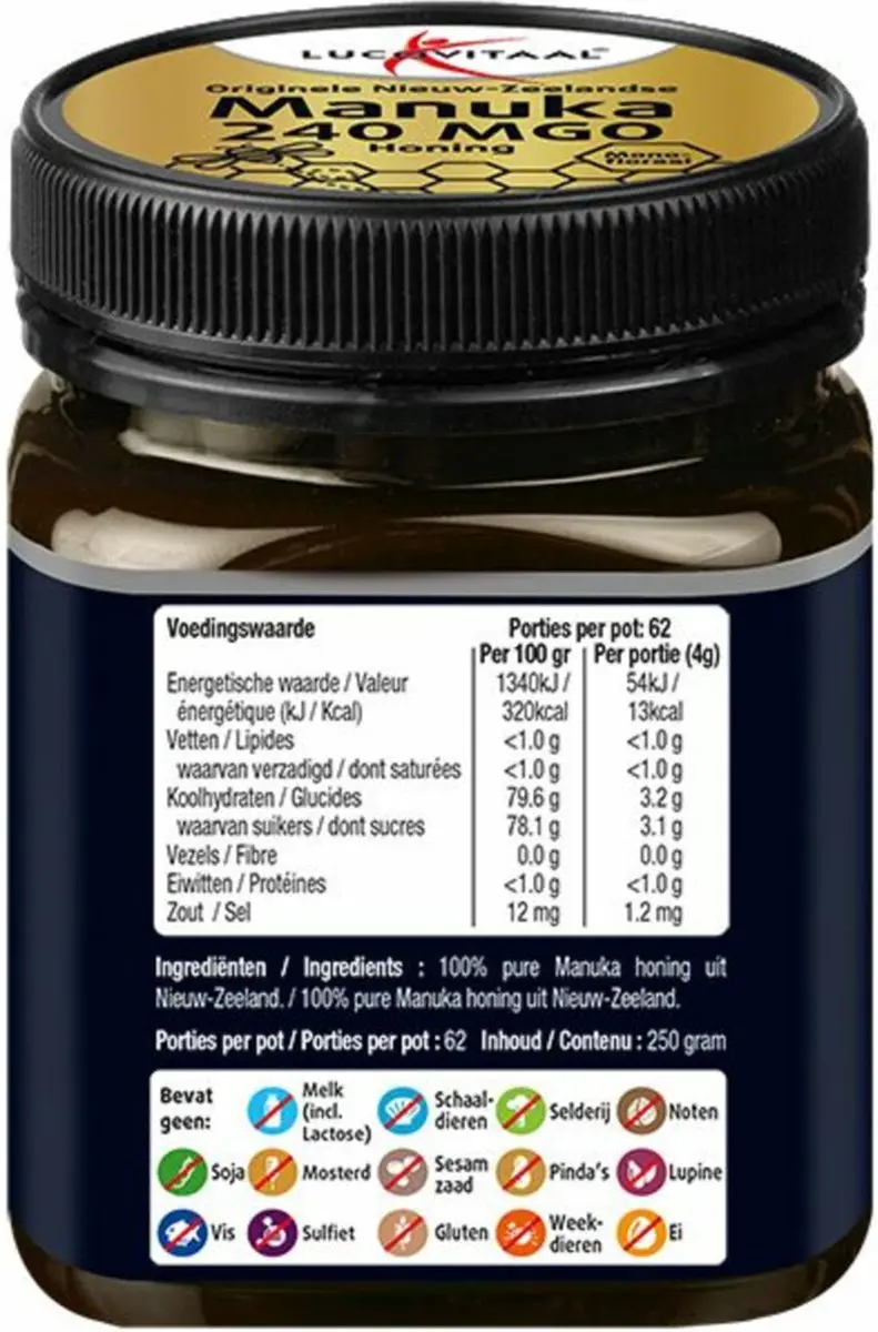 Lucovitaal Manuka Honing 240 MGO - 250g