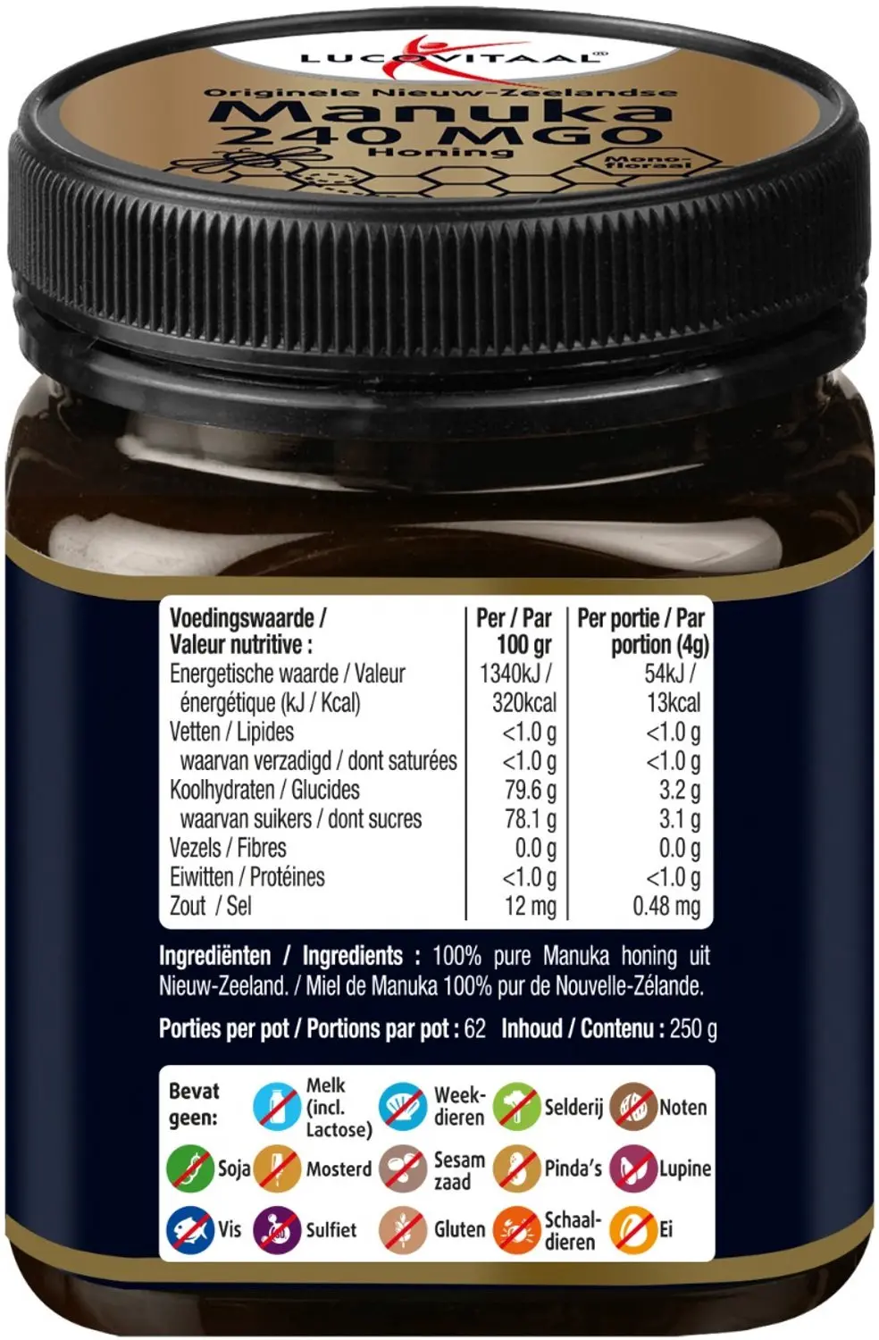 Lucovitaal Manuka Honing 240 MGO - 250g