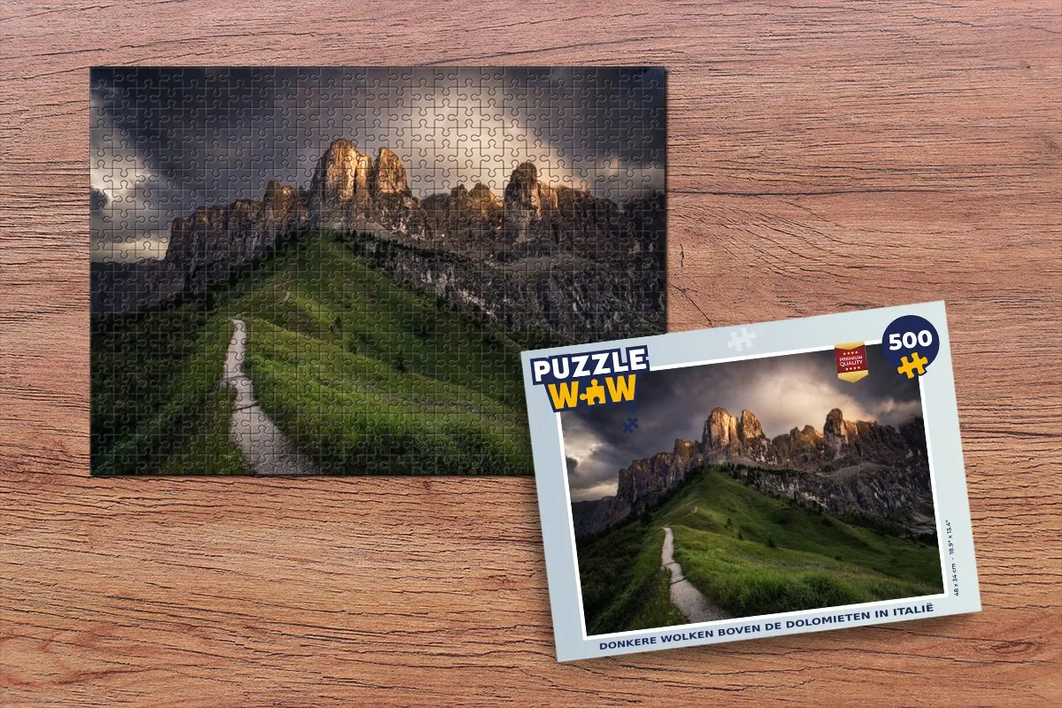 PuzzleWow Donkere Wolken Dolomieten Legpuzzel 500 Stuks - Multicolor