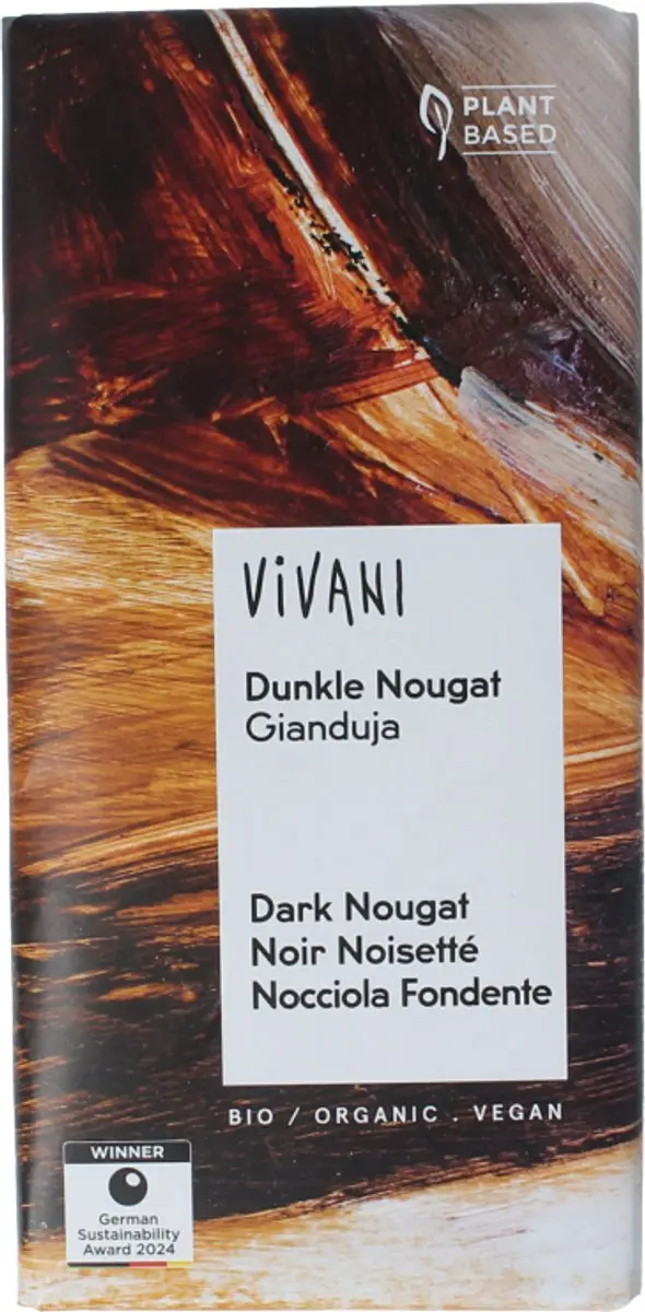 Vivani Dark Nougat Gianduja Bio 80g - afbeelding 2 van 2