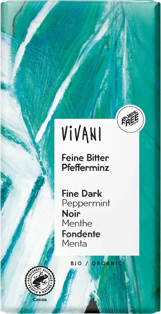 Vivani Chocoladereep Puur Pepermunt 100g