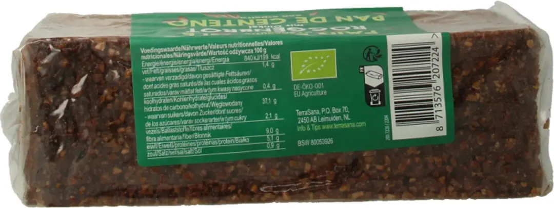 Terrasana Roggebrood Met Spelt 500g