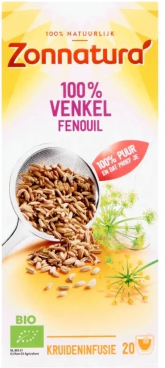 Zonnatura Thee Venkel Bio - 20 Stuks