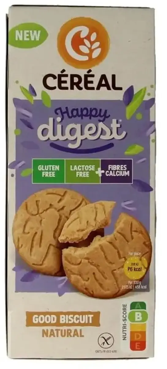 Cereal Happy Digest Biscuit Naturel - 9 Stuks - afbeelding 2 van 2