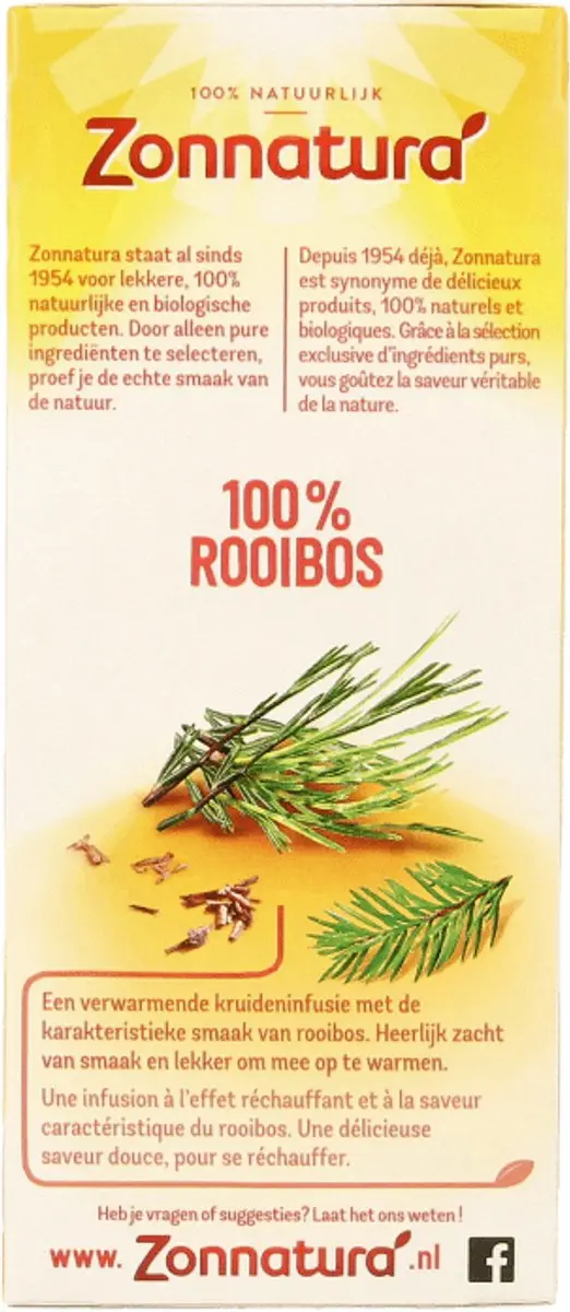 Zonnatura Rooibos Thee NL-BIO-01 - 20 Stuks