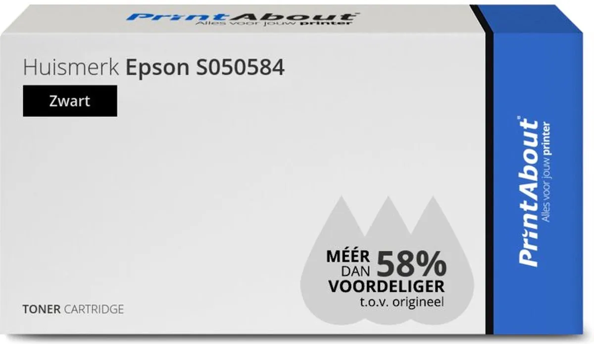 PrintAbout Epson S050584 Toner Zwart