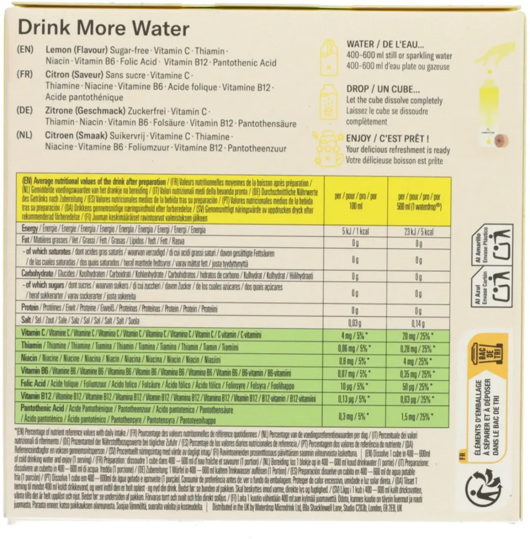 Waterdrop Microdrink Summer Lemon 12 Stuks