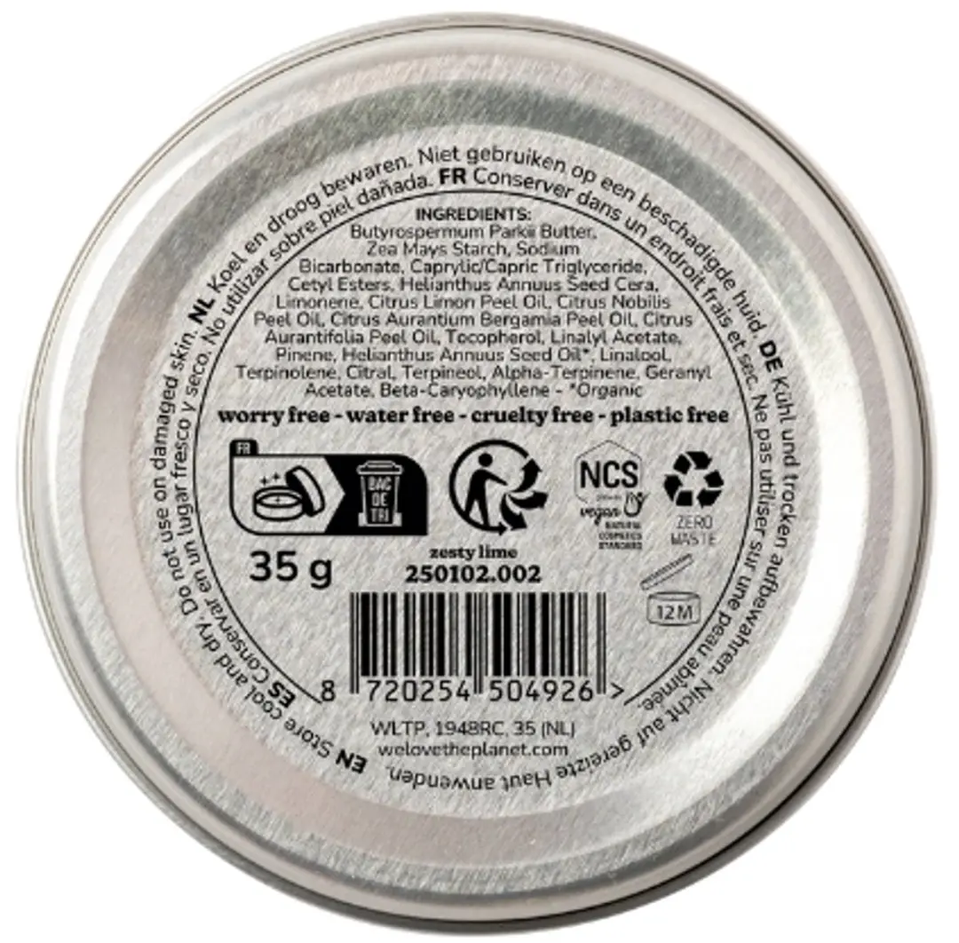 We Love Deodorant Balm Zesty Lime 35ml