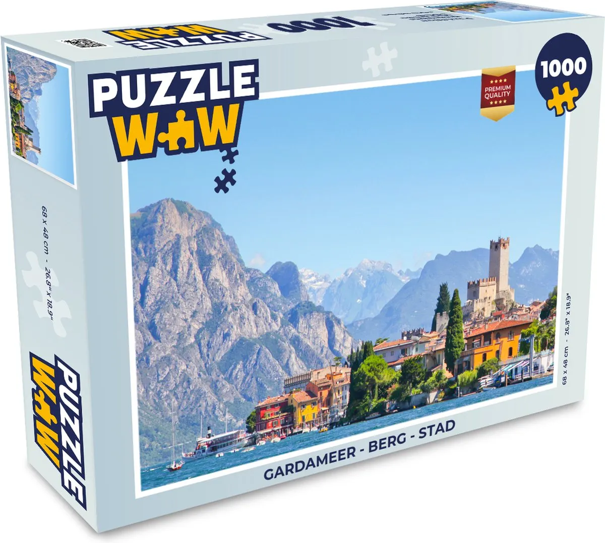 PuzzleWow Gardameer Legpuzzel 1000 Stuks - Multicolor