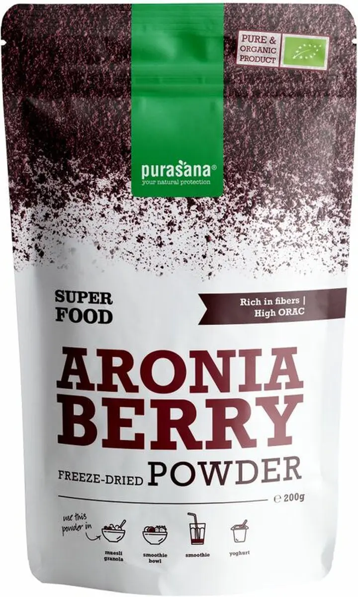 Purasana Aronia Berry Poeder Biologisch 200g