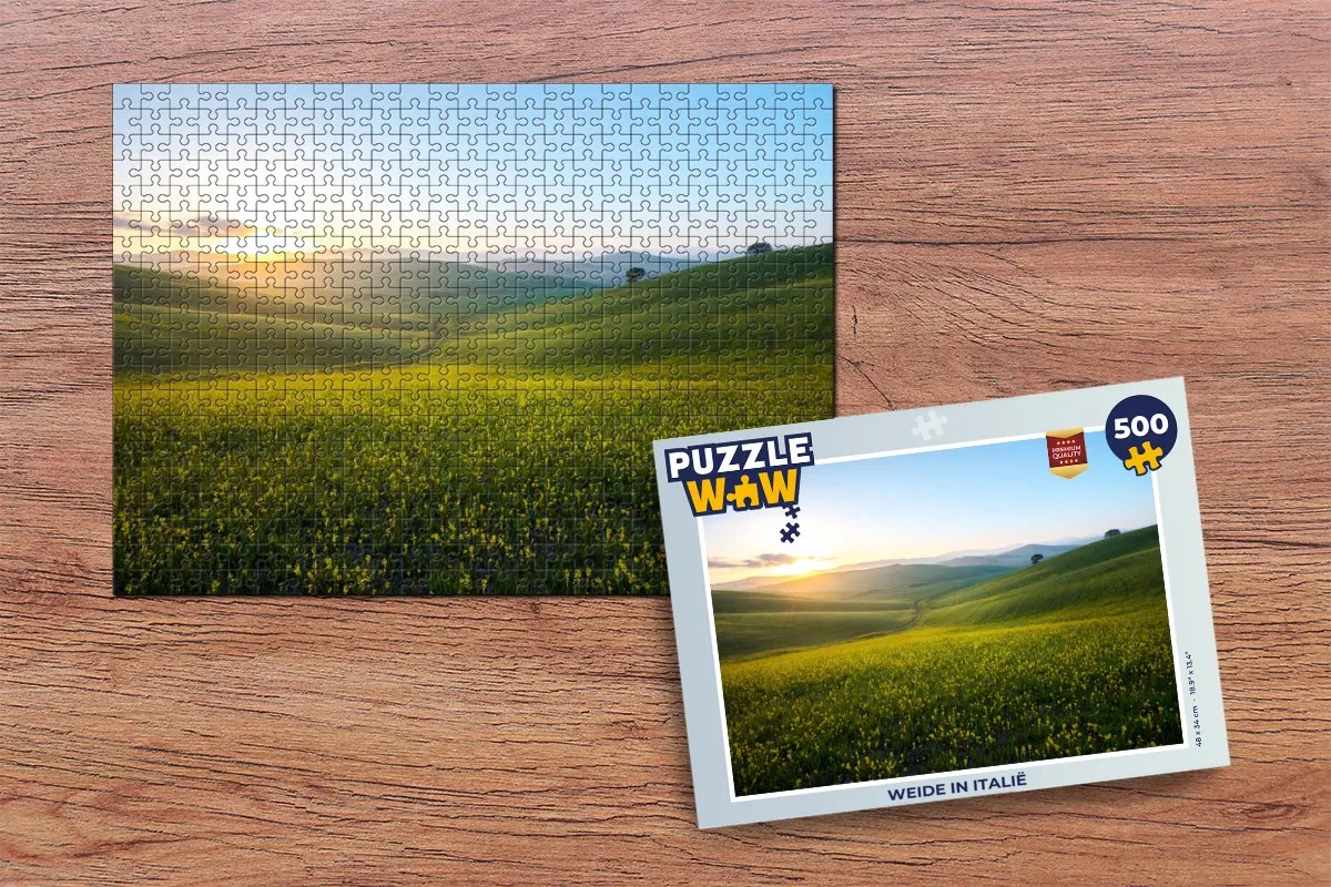 PuzzleWow Legpuzzel Weide in Italië 500 Stuks - Multicolor