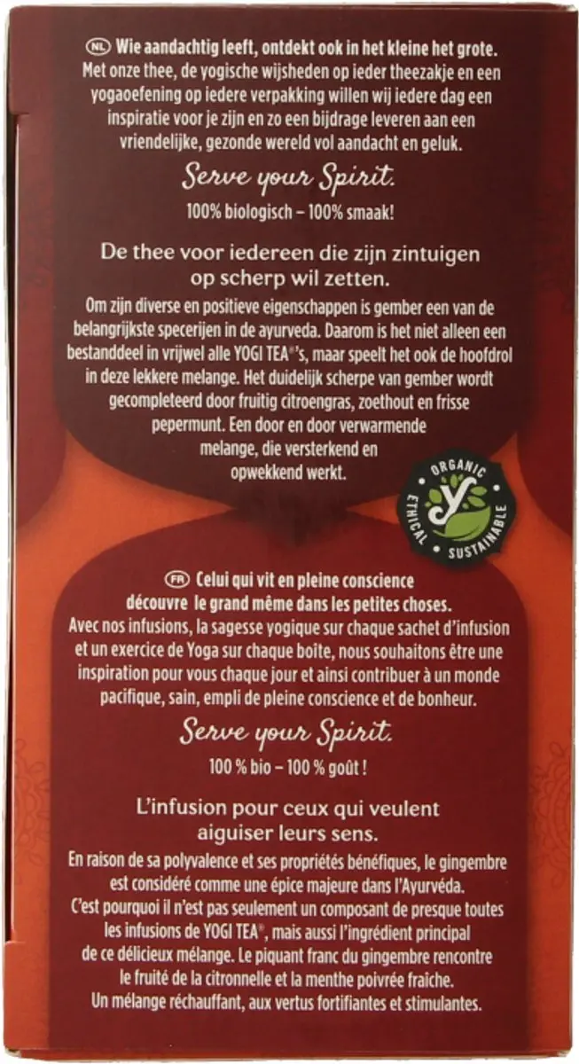 Yogi Tea Ginger Bio Kruidenthee 17 Zakjes