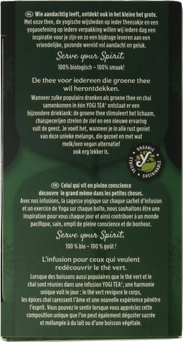 Yogi Tea Biologische Green Chai 17g