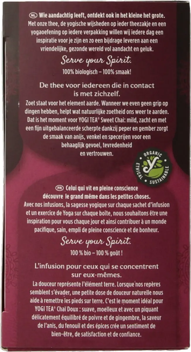 Yogi Tea Sweet Chai Bio Kruidenthee - 17 Zakjes
