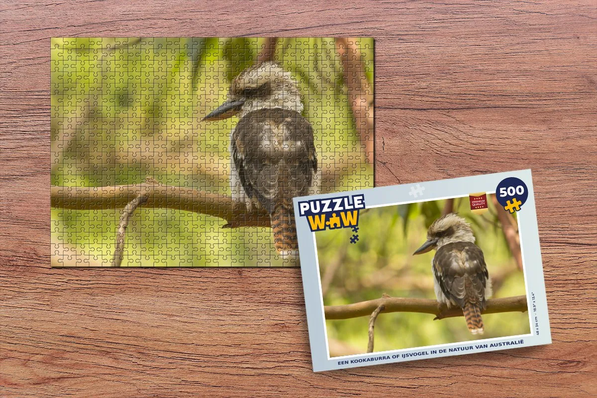 PuzzleWow Legpuzzel Kookaburra/IJsvogel Australië 500 Stuks - Multicolor