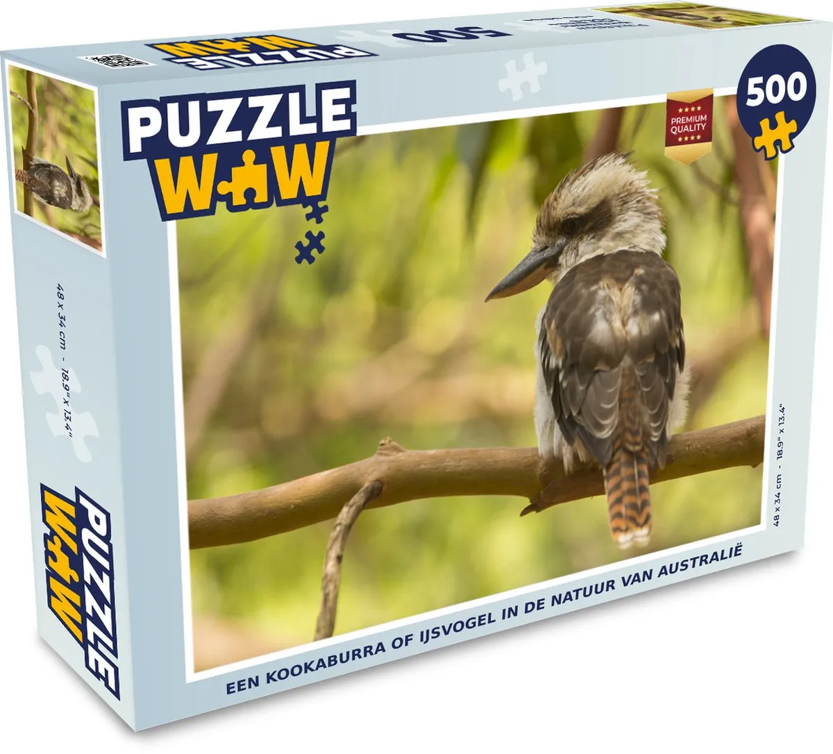 PuzzleWow Legpuzzel Kookaburra/IJsvogel Australië 500 Stuks
