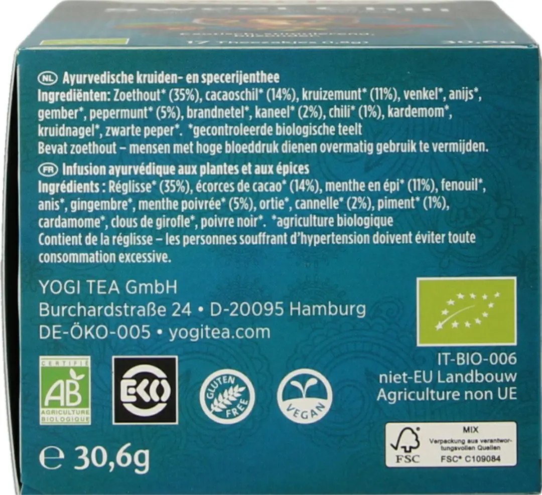 Yogi Tea Sweet Chili Bio Kruidenthee - 17 Zakjes