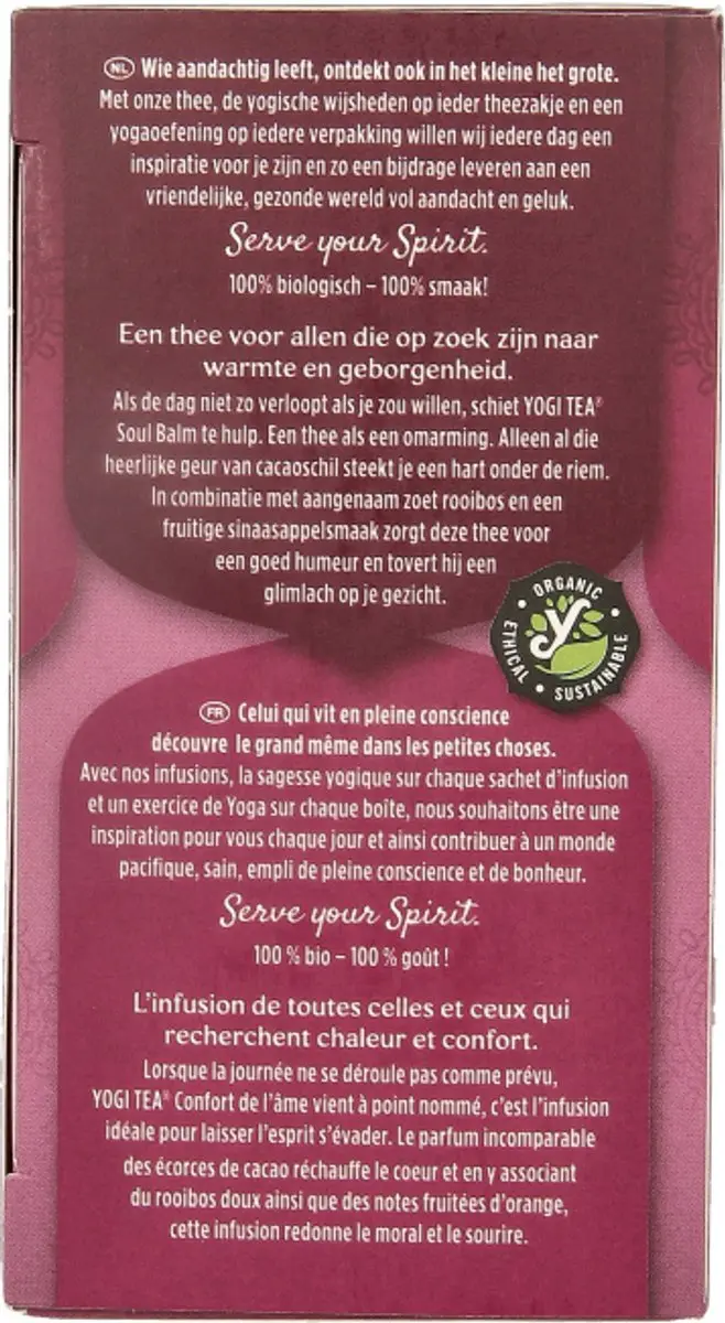 Yogi Tea Soul Balm Bio Rozemarijn-Lavendel 17 Zakjes