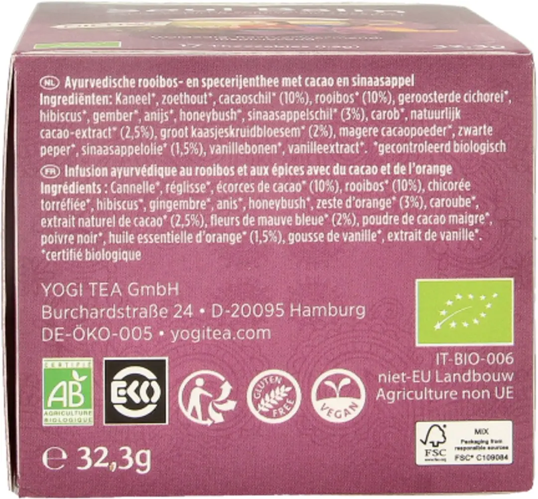 Yogi Tea Soul Balm Bio Rozemarijn-Lavendel 17 Zakjes