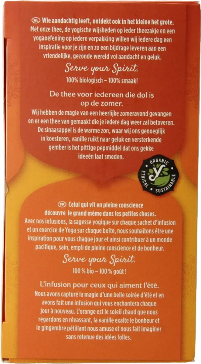 Yogi Tea Ginger Orange Bio Kruidenthee 17g - Gember/Sinaasappel/Vanille