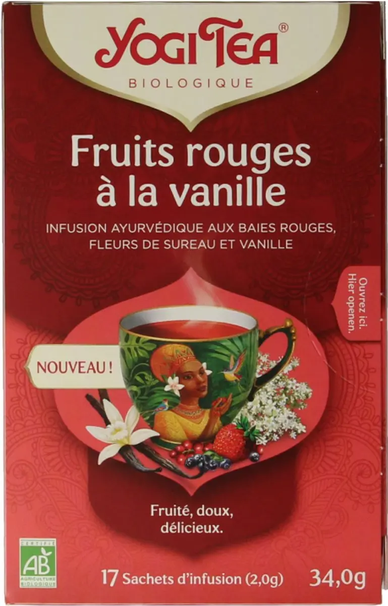 Yogi Tea Berry Vanilla Bio Kruidenthee - 17 Zakjes