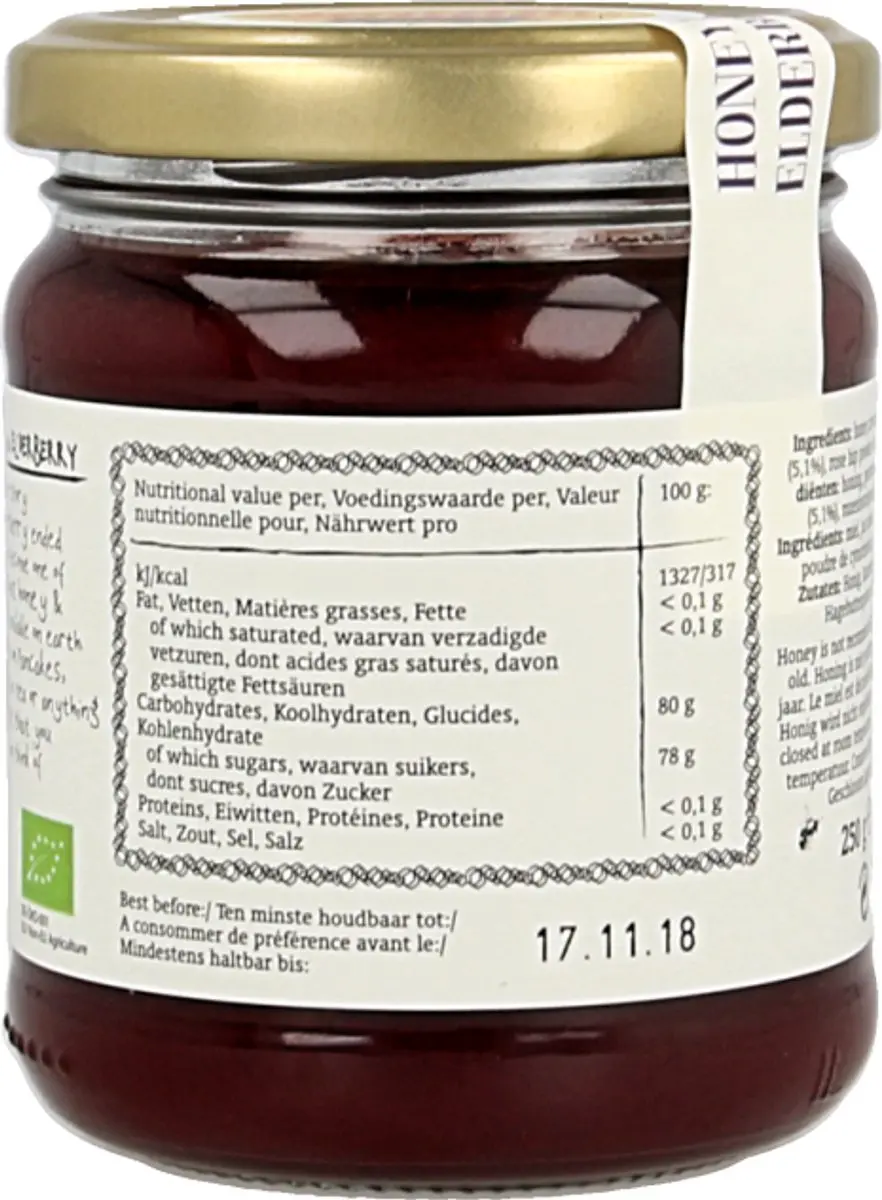 Royal Green Elderberry Honing Bio 250ml